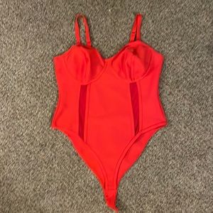 Forever 21 + body suit, Red 1X